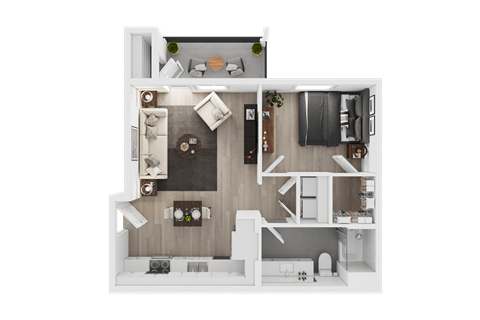 1 bedroom floorplan